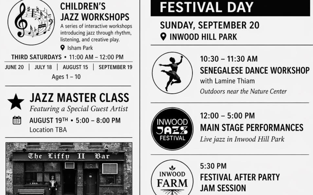 Enjoy a Day of Live Music at the Inwood Jazz Festival