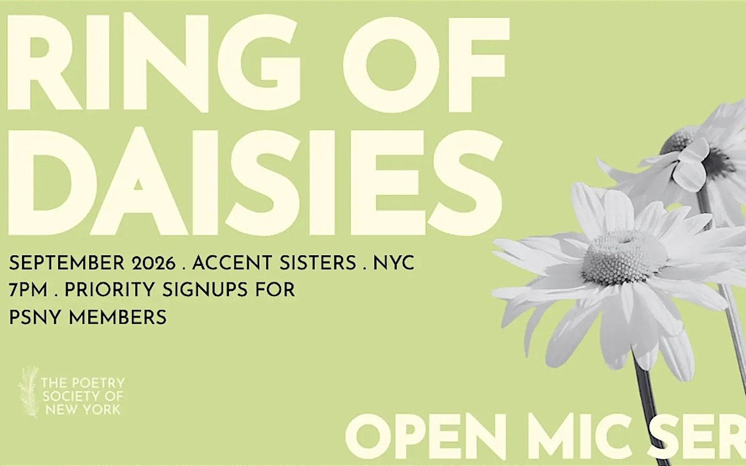 The Ring of Daisies Open Mic Series